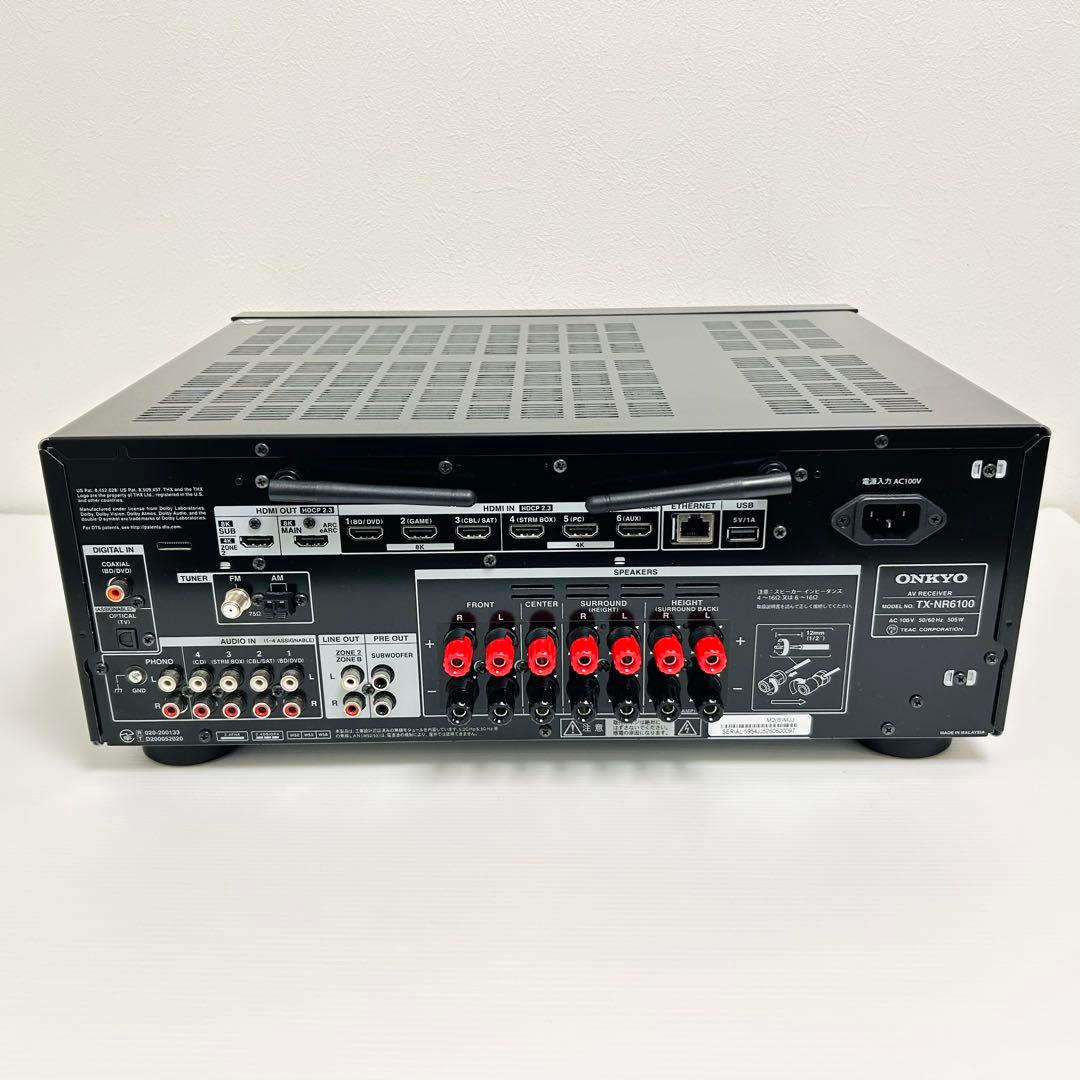使用少 美品 ONKYO AVレシーバー TX-NR6100 ブラック アンプ