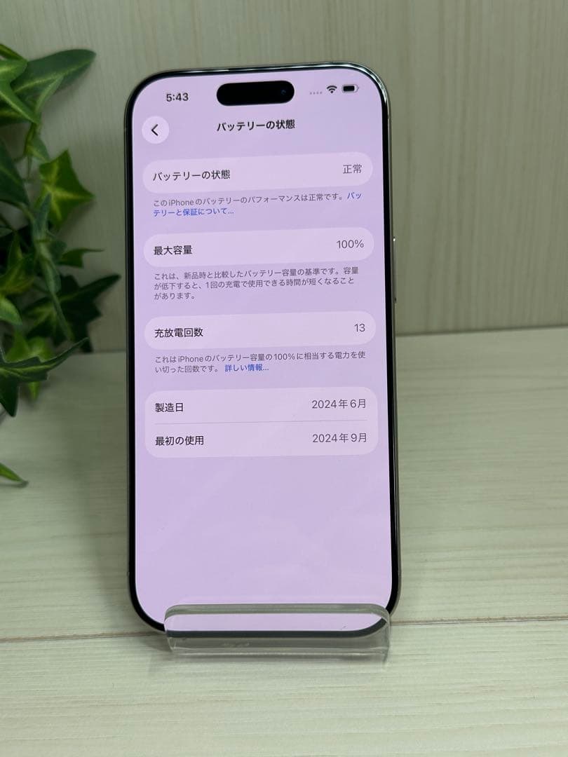 ✅✨美品✨iPhone16 pro 256GB❣️100%・充電13回