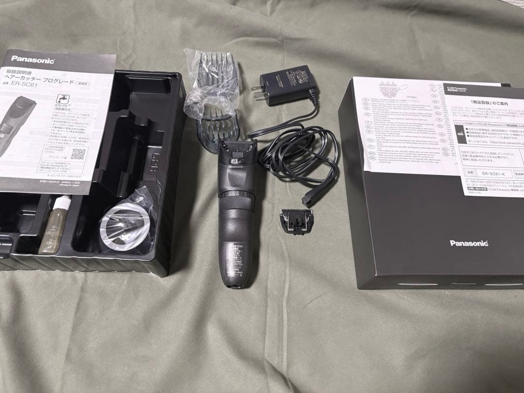 パナソニック バリカン プログレード お風呂使用可 黒 ER-SC61-K