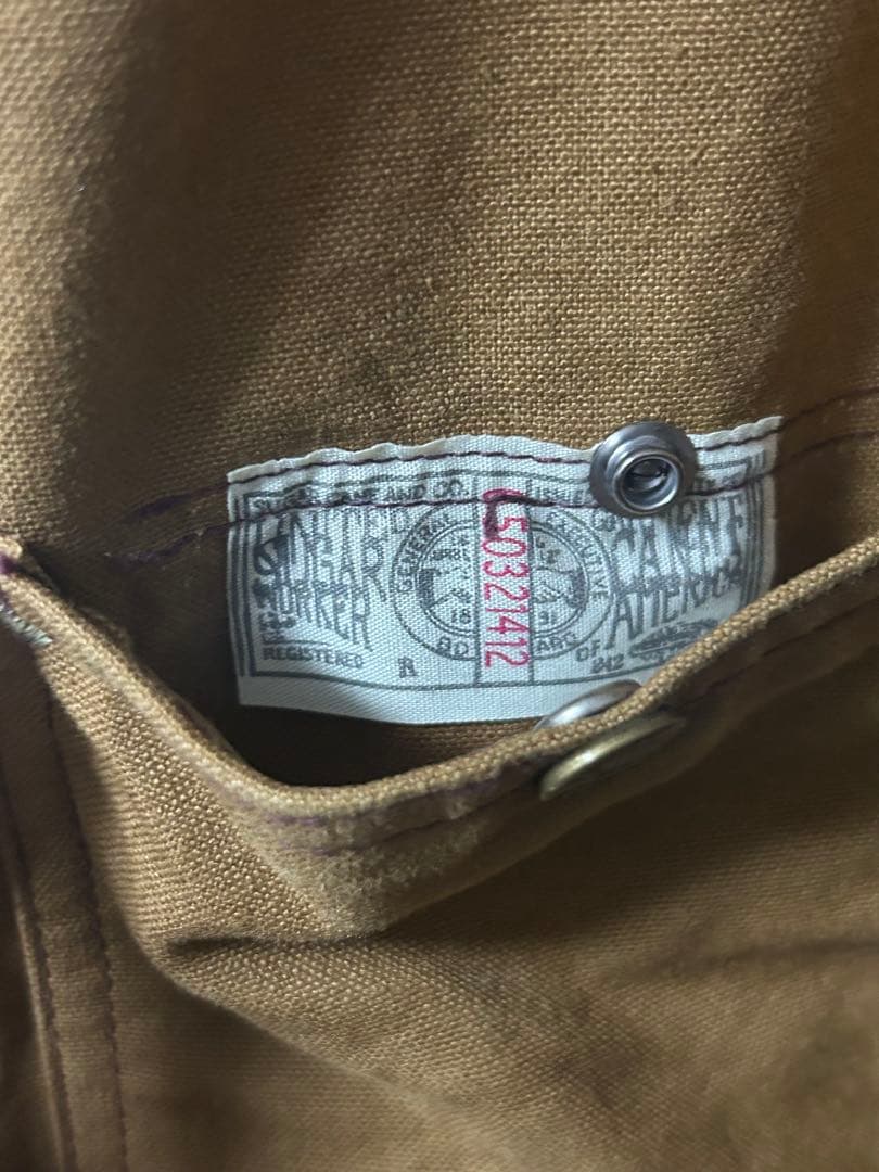 Sugar Cane BROWN DUCK WORK COAT 13オンス