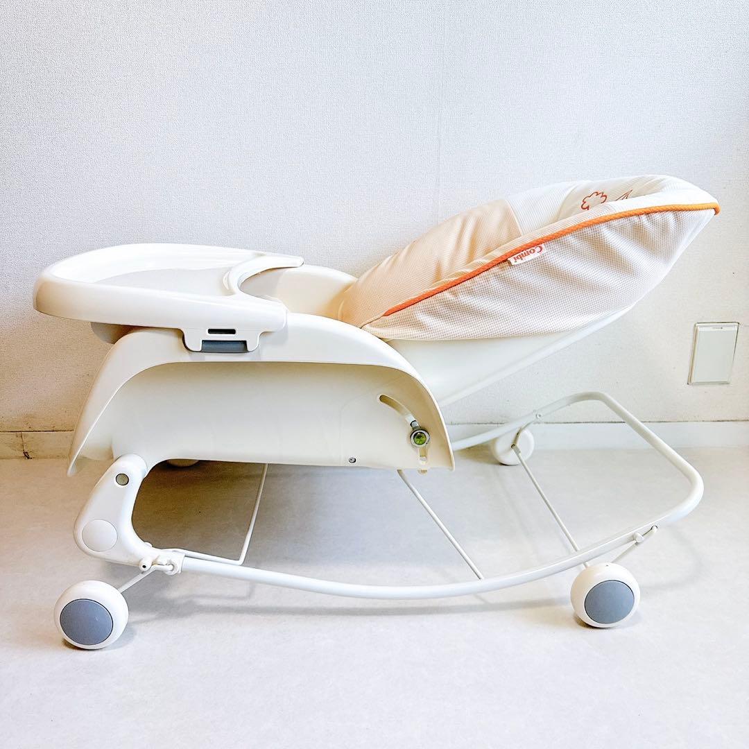【極美品】コンビ　プルメアS ベビーチェア　ラック　テーブル付き　バウンサー