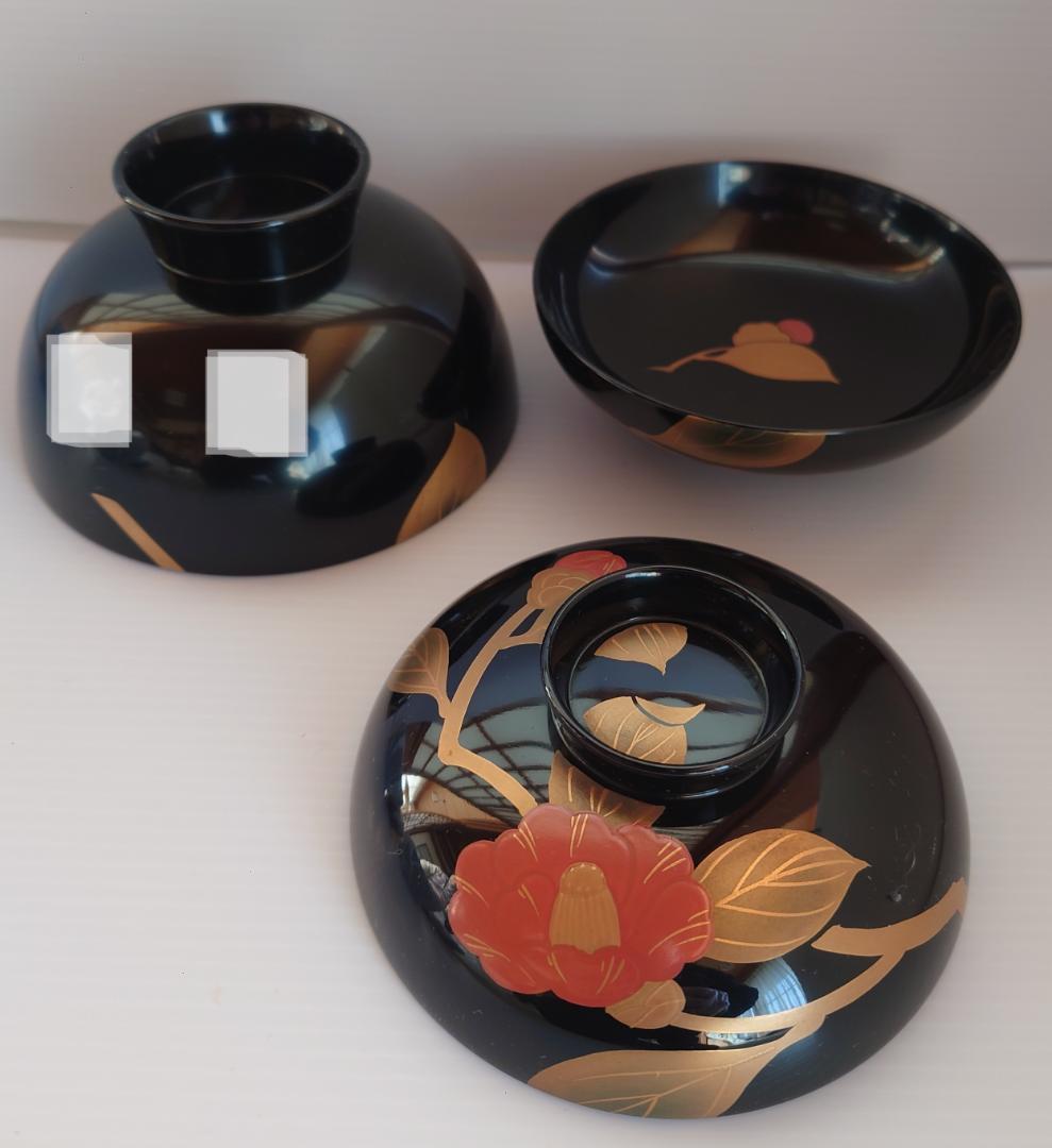 【メル96644】越前塗　吸物椀　一美作（５セット）
