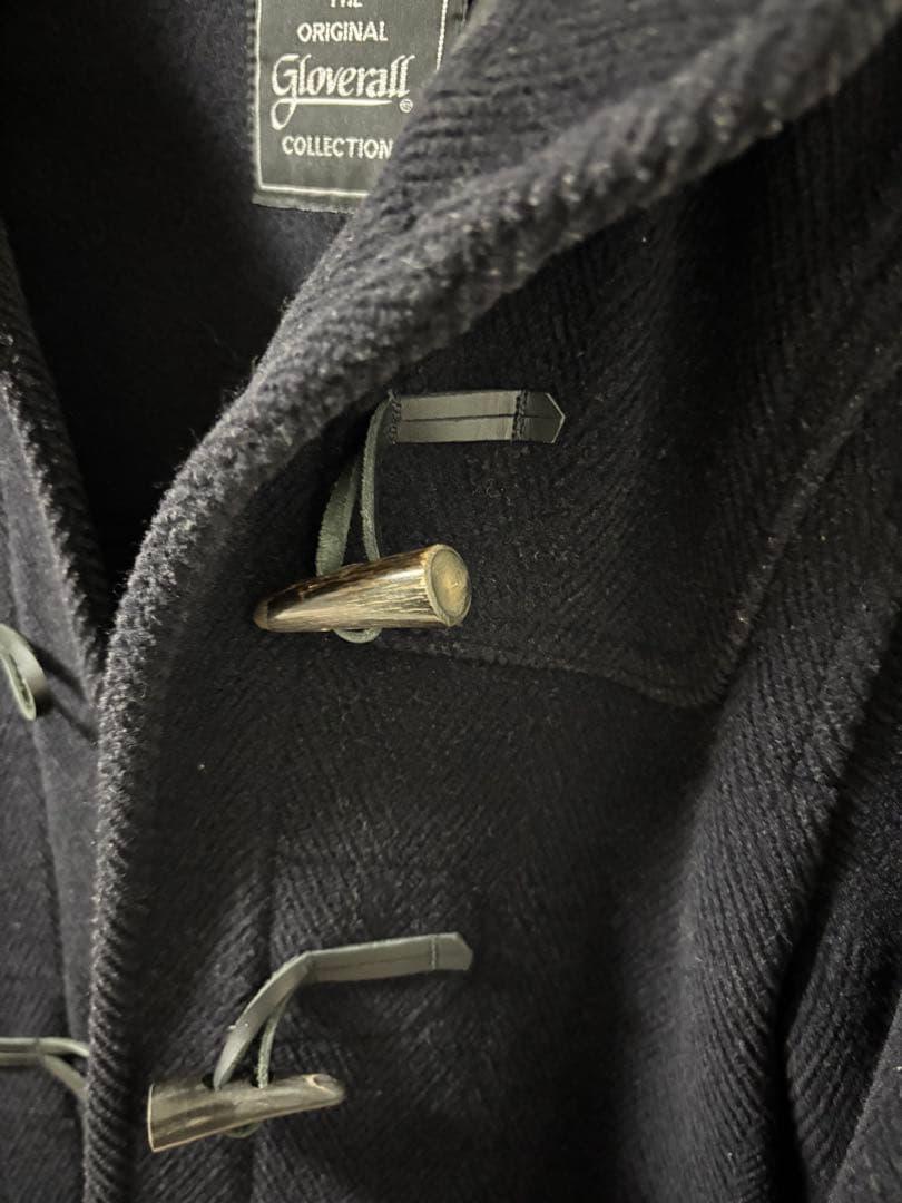 【美品】グローバーオール　キングストン　黒タグ　ダッフルコート　ネイビーカラー