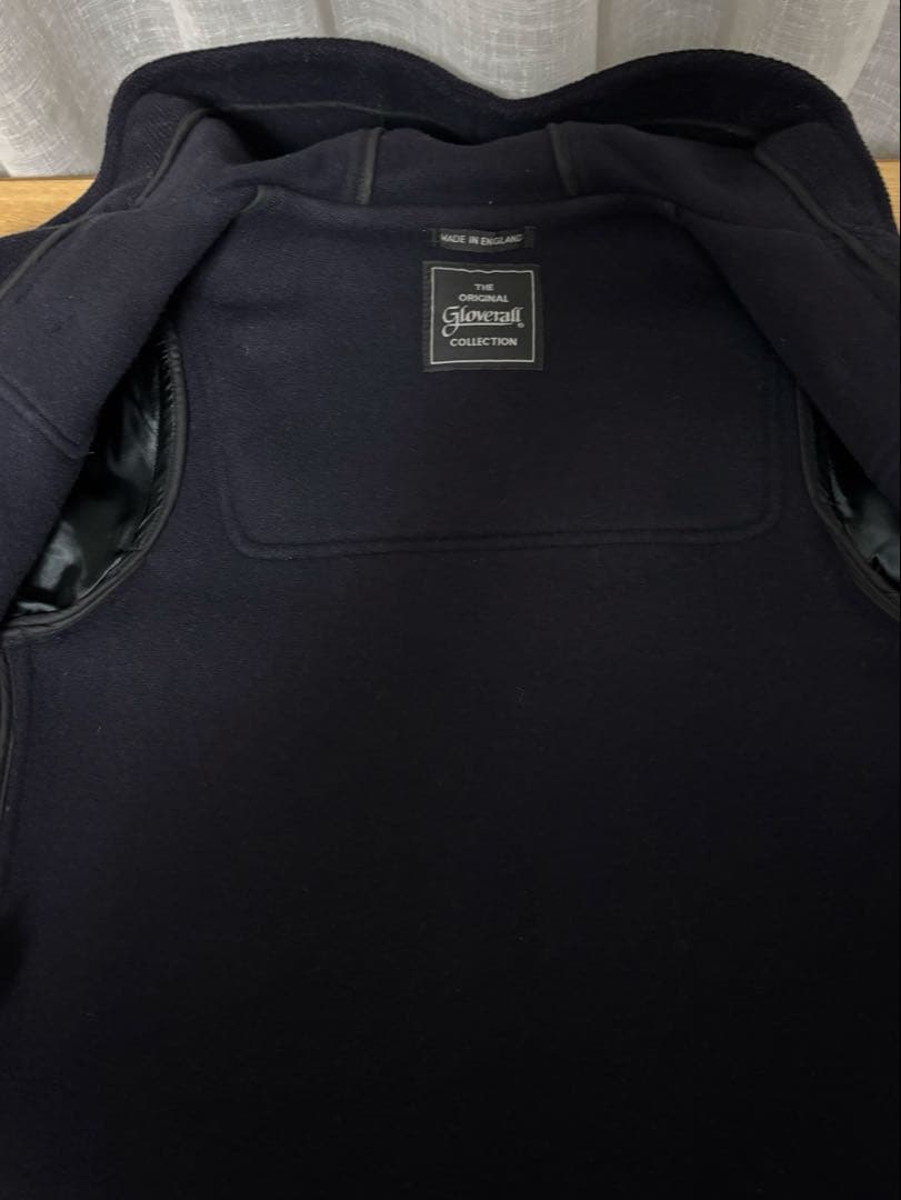 【美品】グローバーオール　キングストン　黒タグ　ダッフルコート　ネイビーカラー