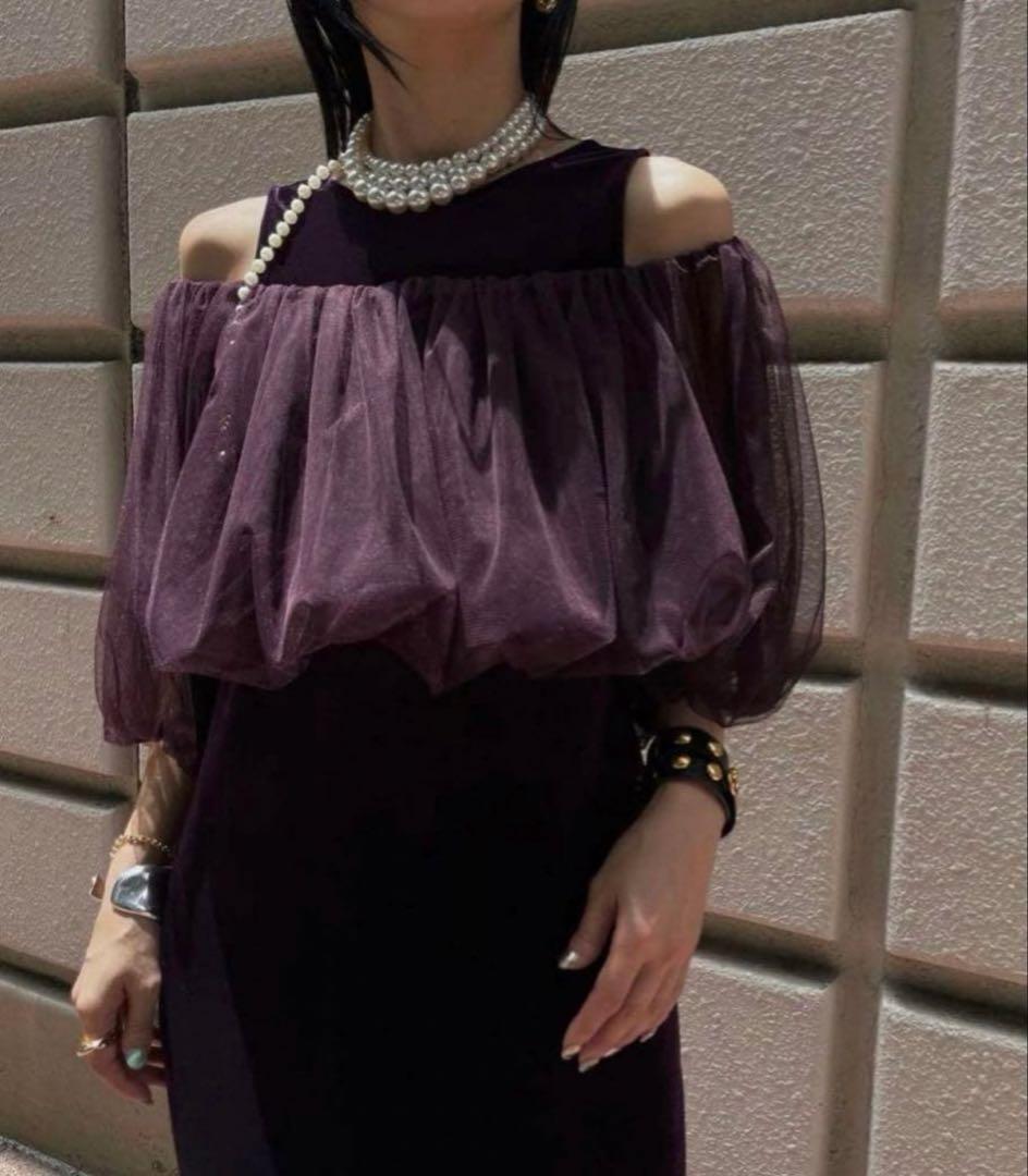 Ameri vintage ベロアドレス