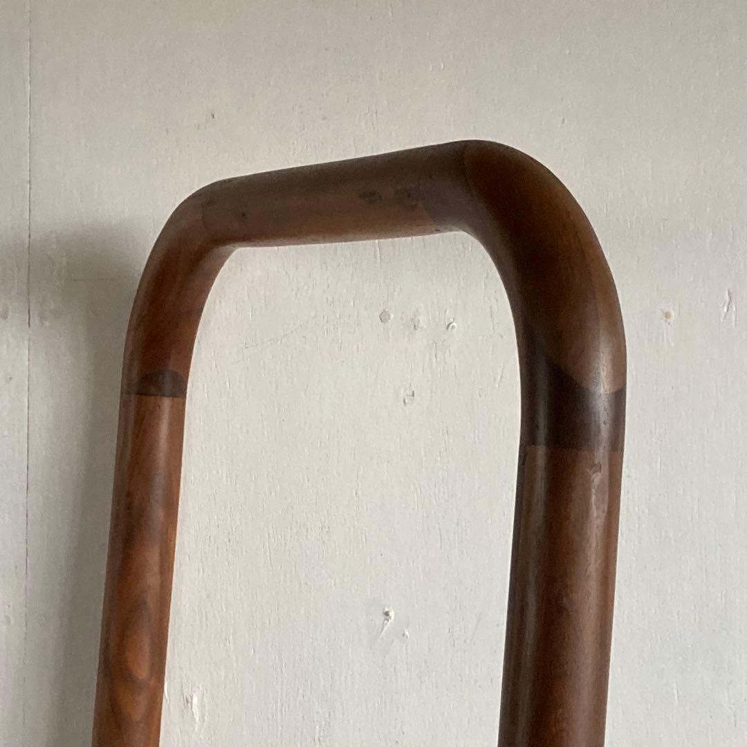 古い木製 ウォールナット×アイアン ハンガーラック ラダーハンガー タオル掛け