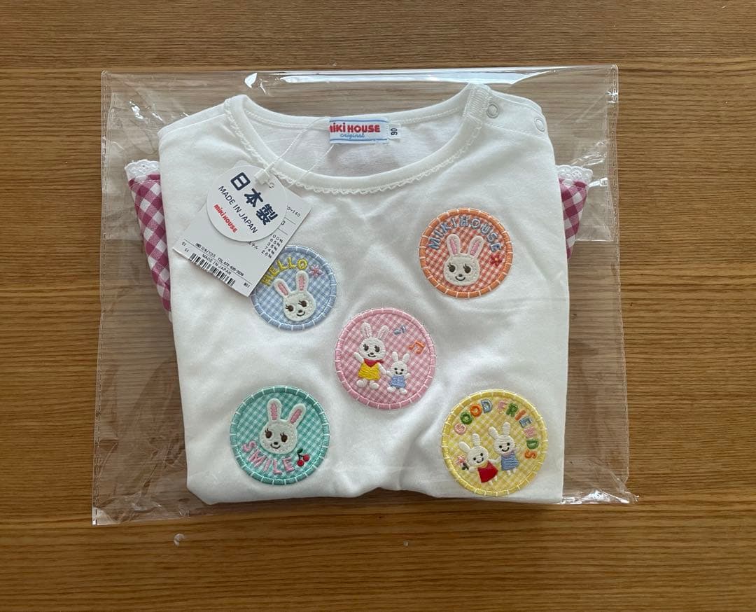 ミキハウス miki HOUSE 半袖 Tシャツ チェック90㎝　今期