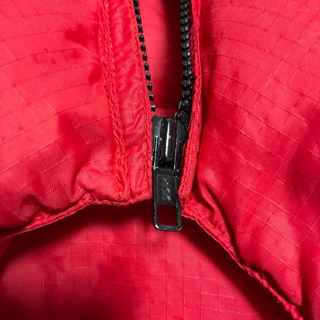 クレセントダウンワークス リップストップダウンベスト レッド Lジップアップ