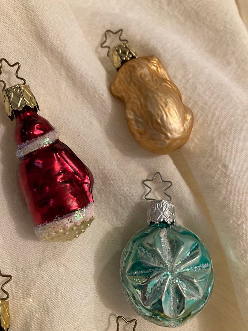 vintage German Inge glass クリスマスオーナメント　6個