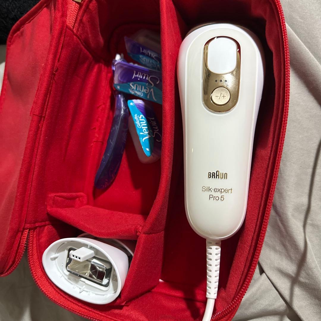 BRAUN 脱毛器 赤いケース付き