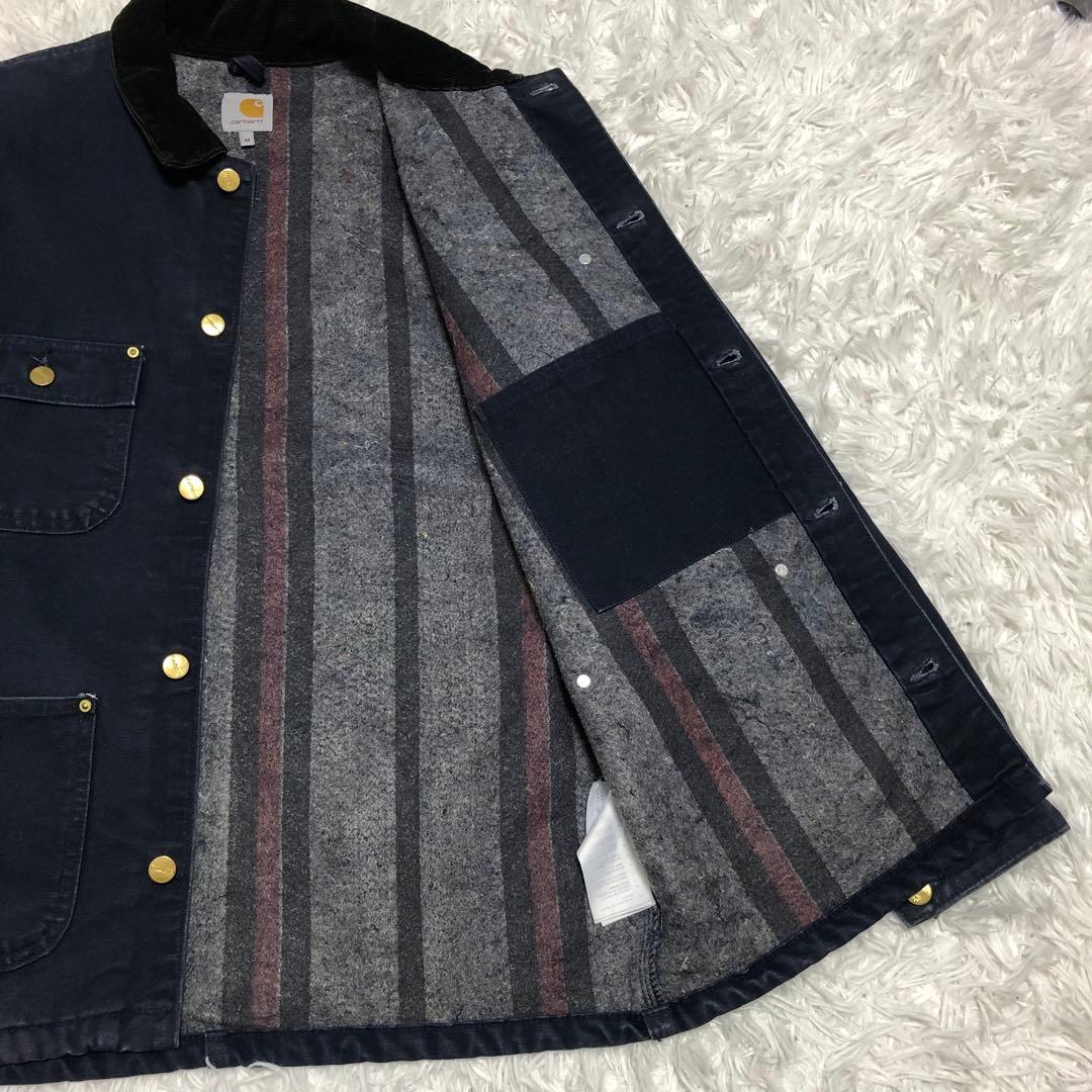 カーハート　ミシガンチョアコート　ネイビー　ブランケット