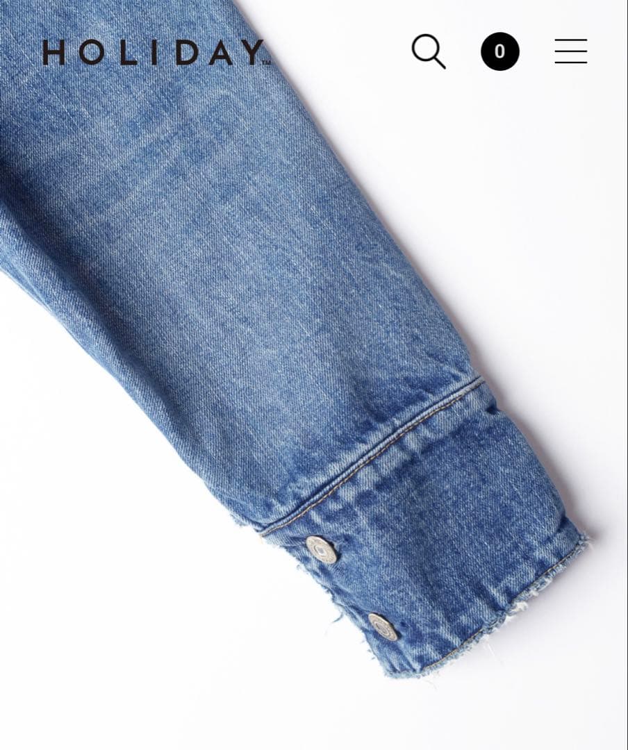 新品未使用 HOLIDAY DAMAGE DENIM PUFF JACKET