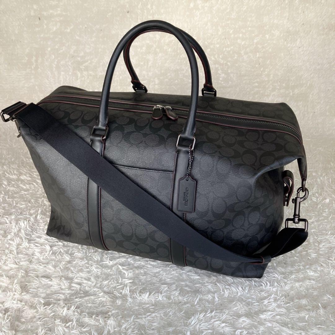 極美品！COACH ボストンバッグ トレッカー バッグ　シグネクチャー