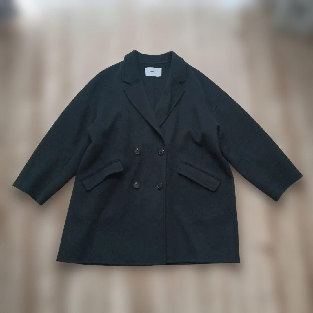 フレームワークハミルトンリバーテーラードコート2024年黒38オーバーサイズ近年