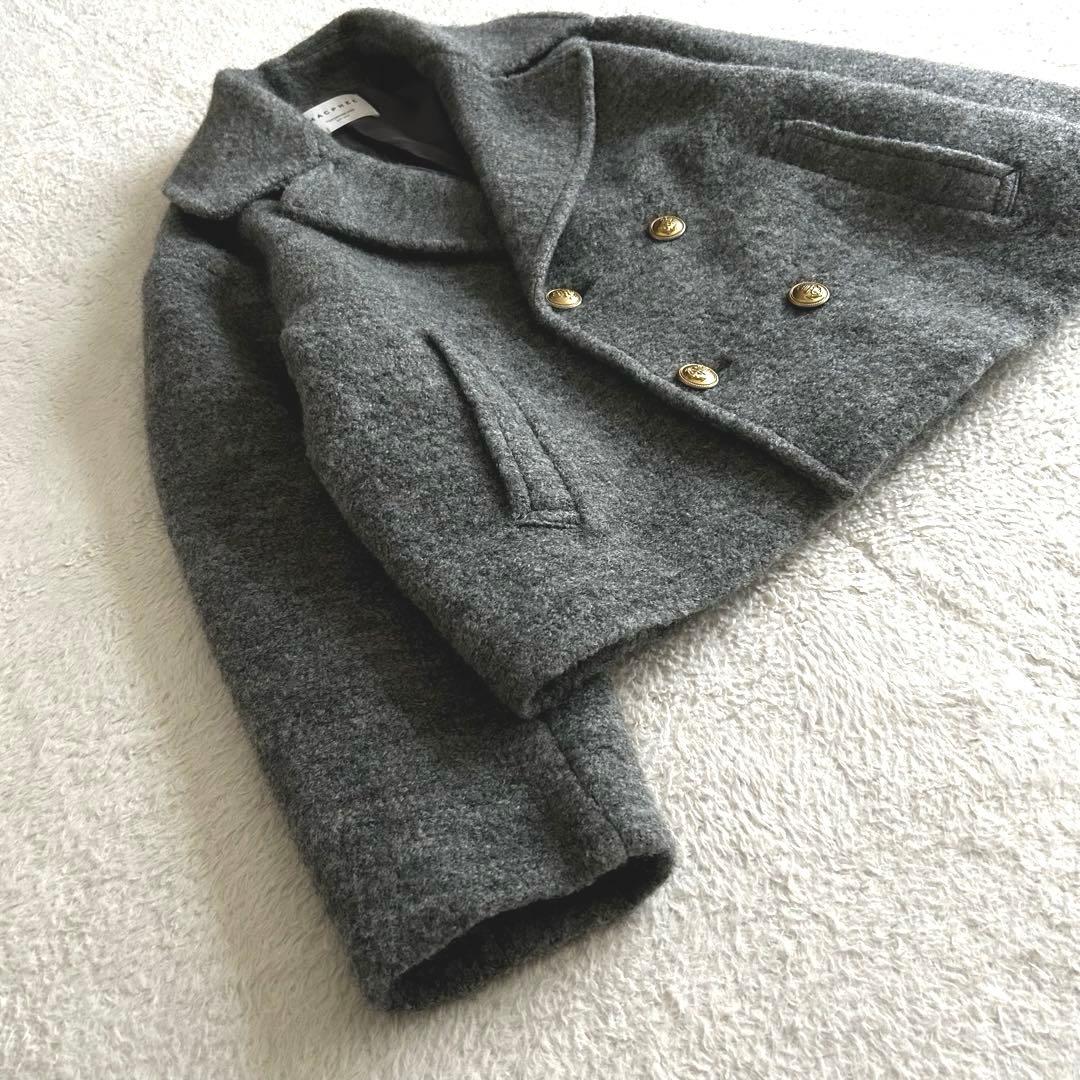 美品 トゥモローランド マカフィー シープパイル ショートピーコート 金ボタン