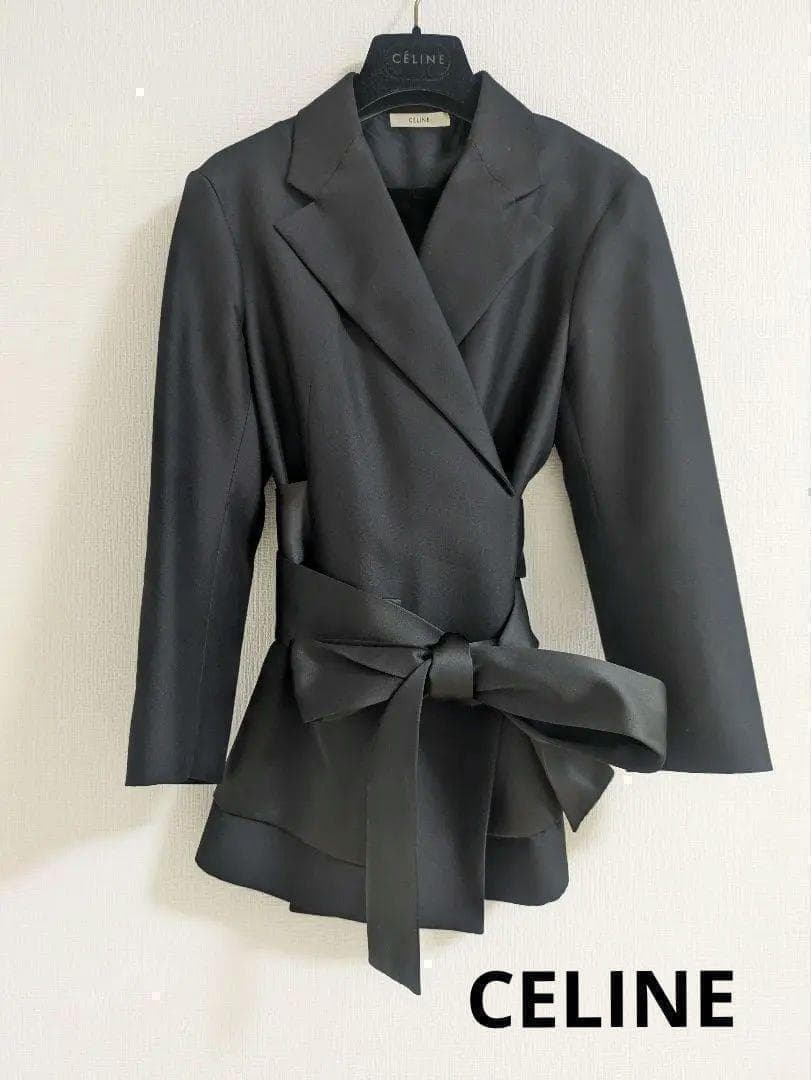 【美品】CELINE ブラック ジャケット レディース 40サイズ セリーヌ