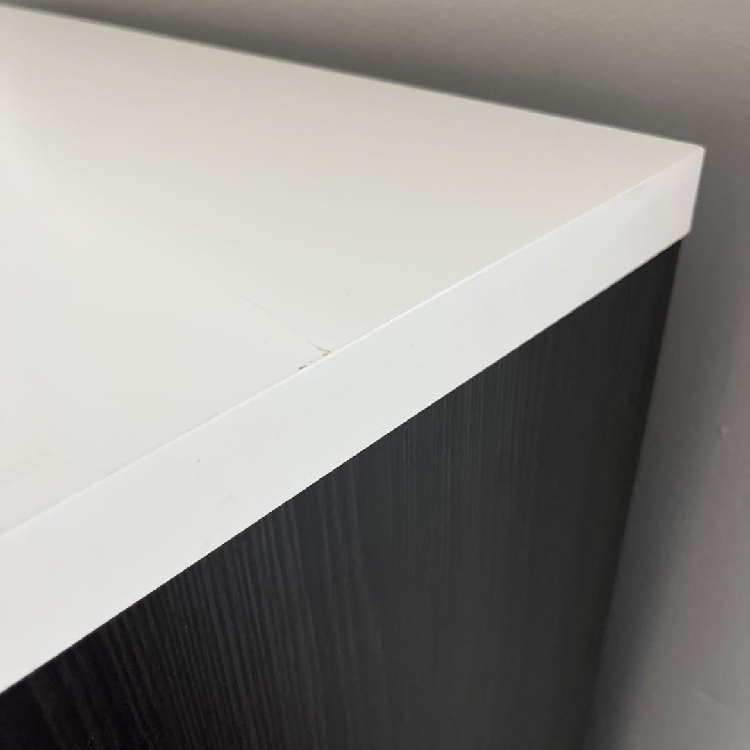 ホワイト ブラック 食器棚 引き出し付き