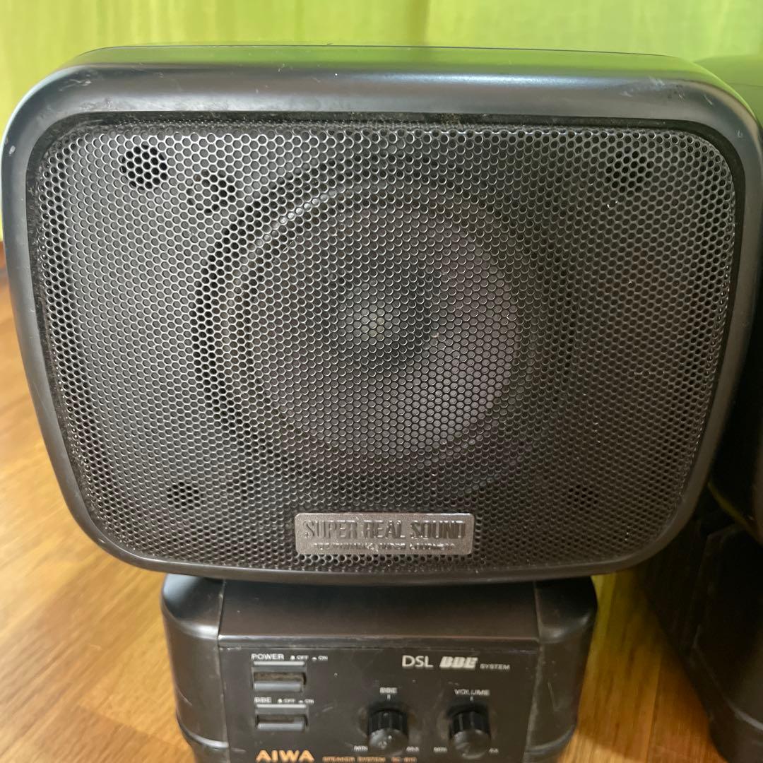 AIWA/アイワ SC-B10 ペア アンプ内蔵スピーカー 音出し確認