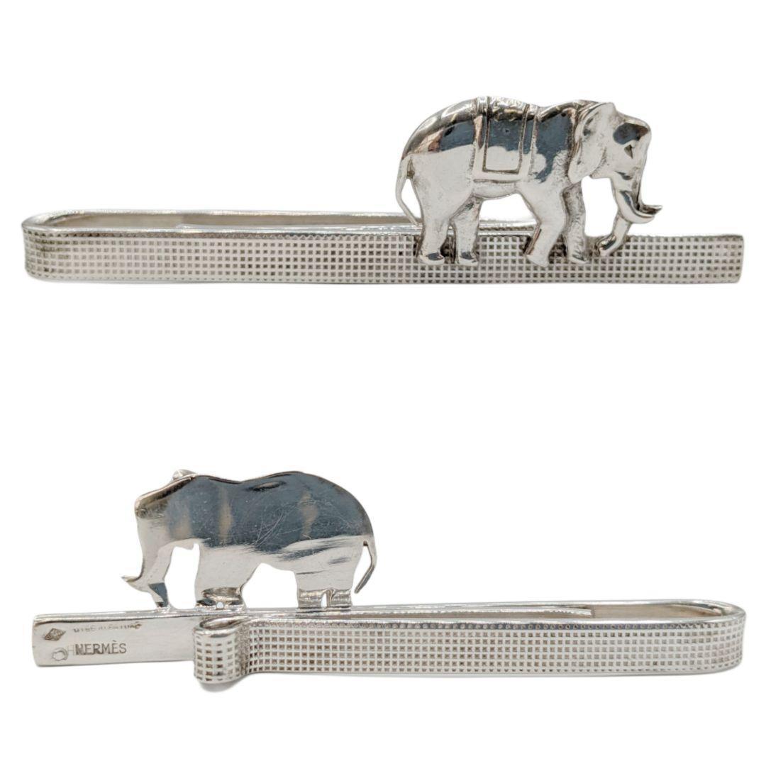 エルメス ネクタイピン ゾウ シルバー 動物モチーフ シルバー ヴィンテージ