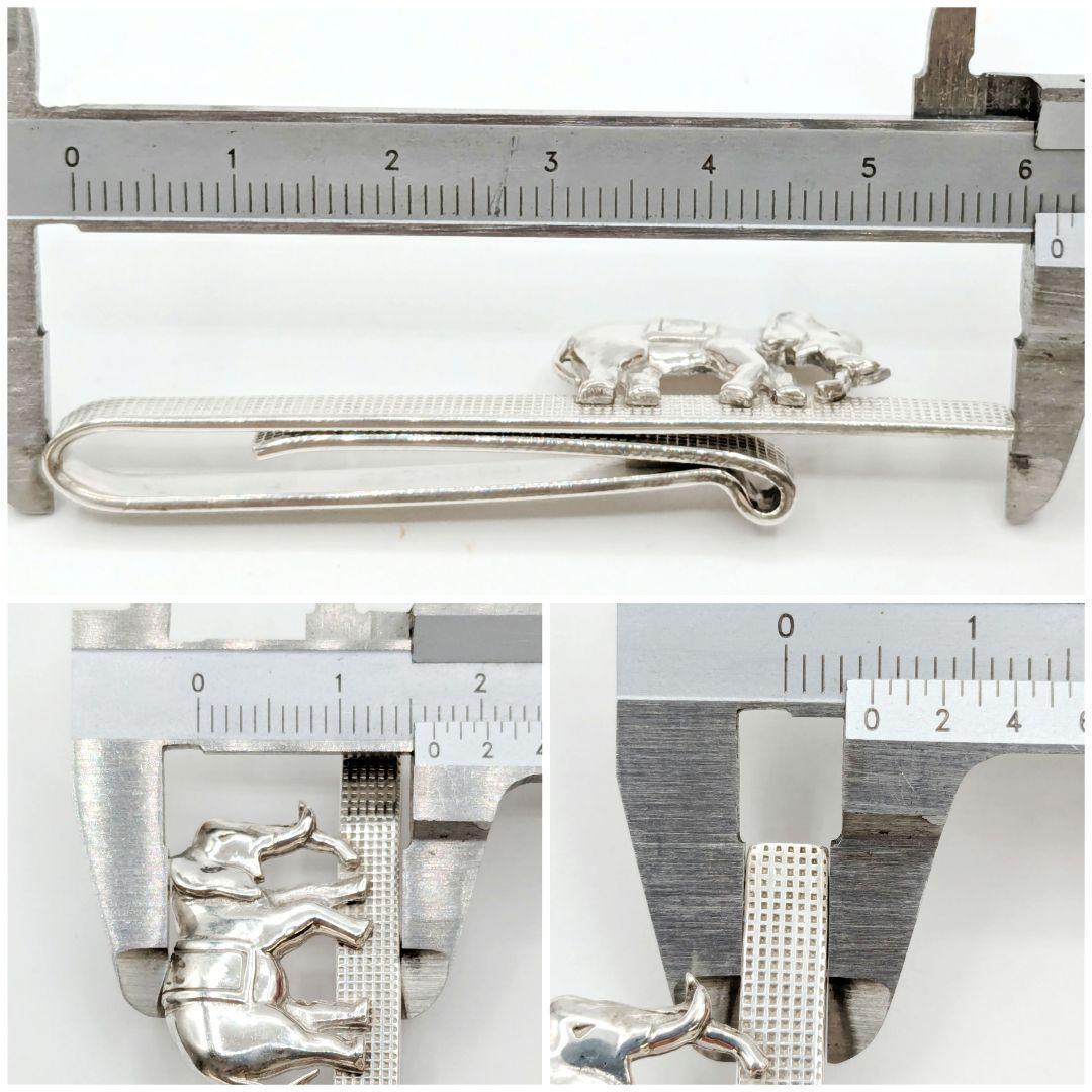 エルメス ネクタイピン ゾウ シルバー 動物モチーフ シルバー ヴィンテージ