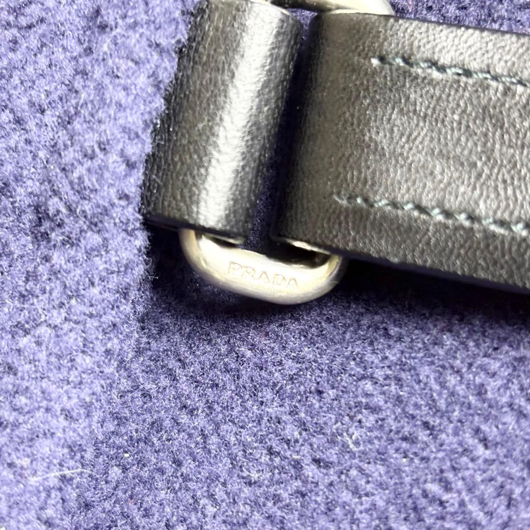 極美品✨PRADA ダブルフェイス レザーベルト フード コート 42