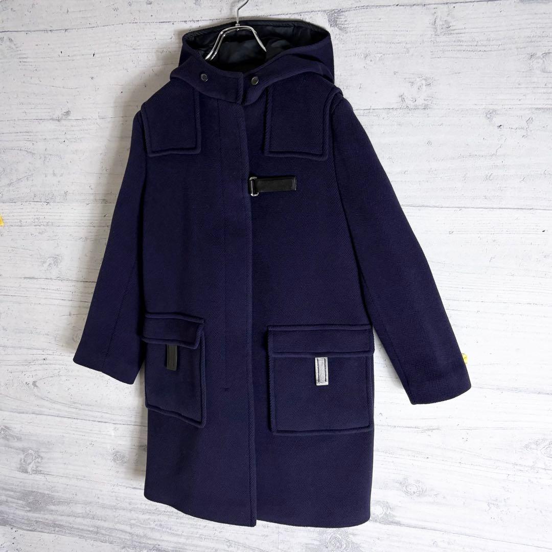 極美品✨PRADA ダブルフェイス レザーベルト フード コート 42