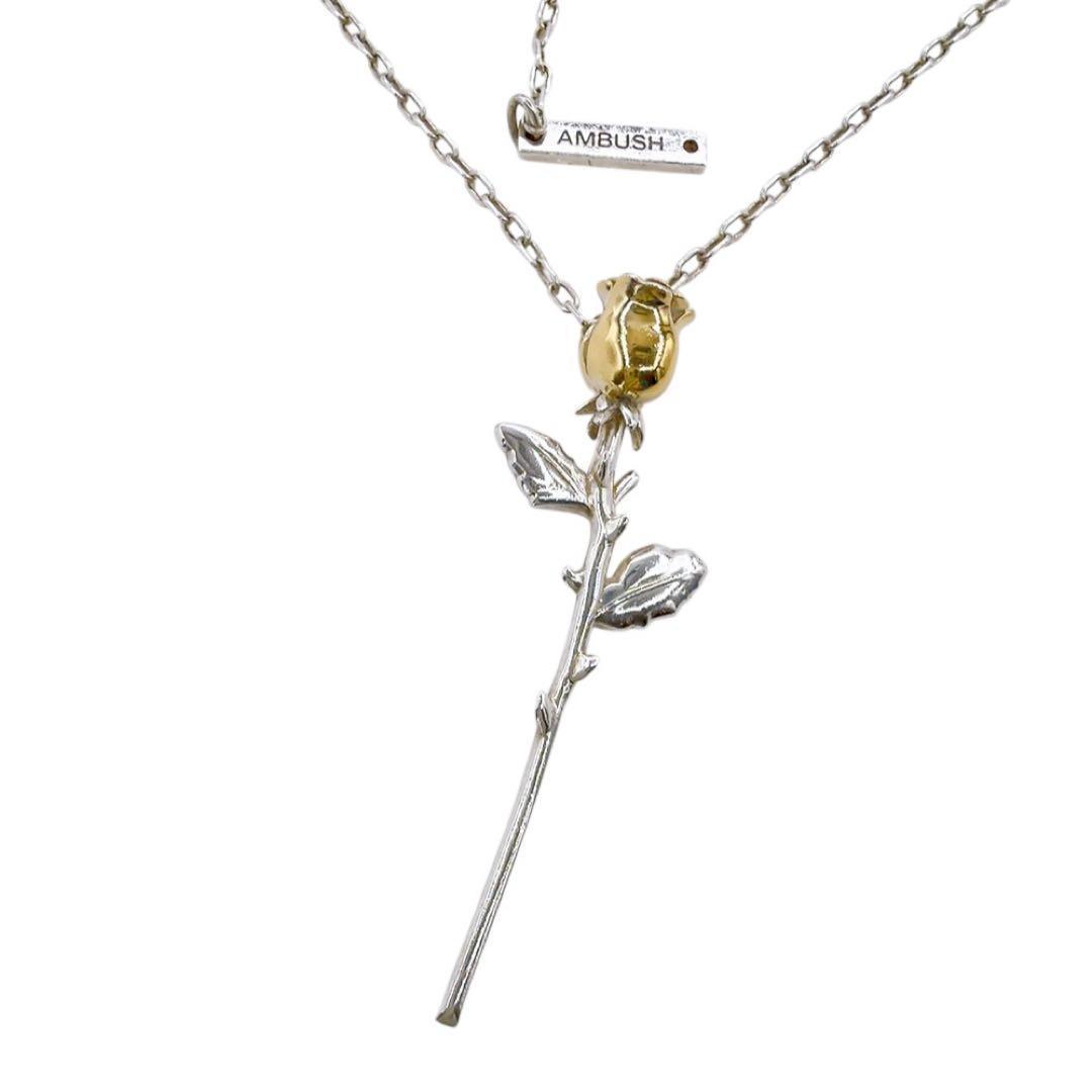 【美品】アンブッシュ ローズ ネックレス シルバー 925 日本製 箱付き 刻印