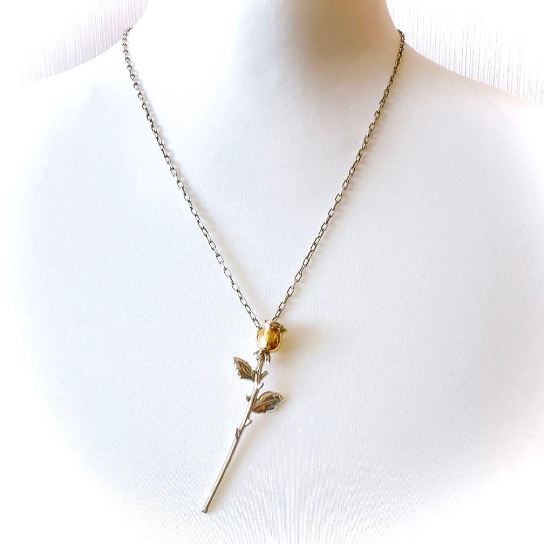 【美品】アンブッシュ ローズ ネックレス シルバー 925 日本製 箱付き 刻印