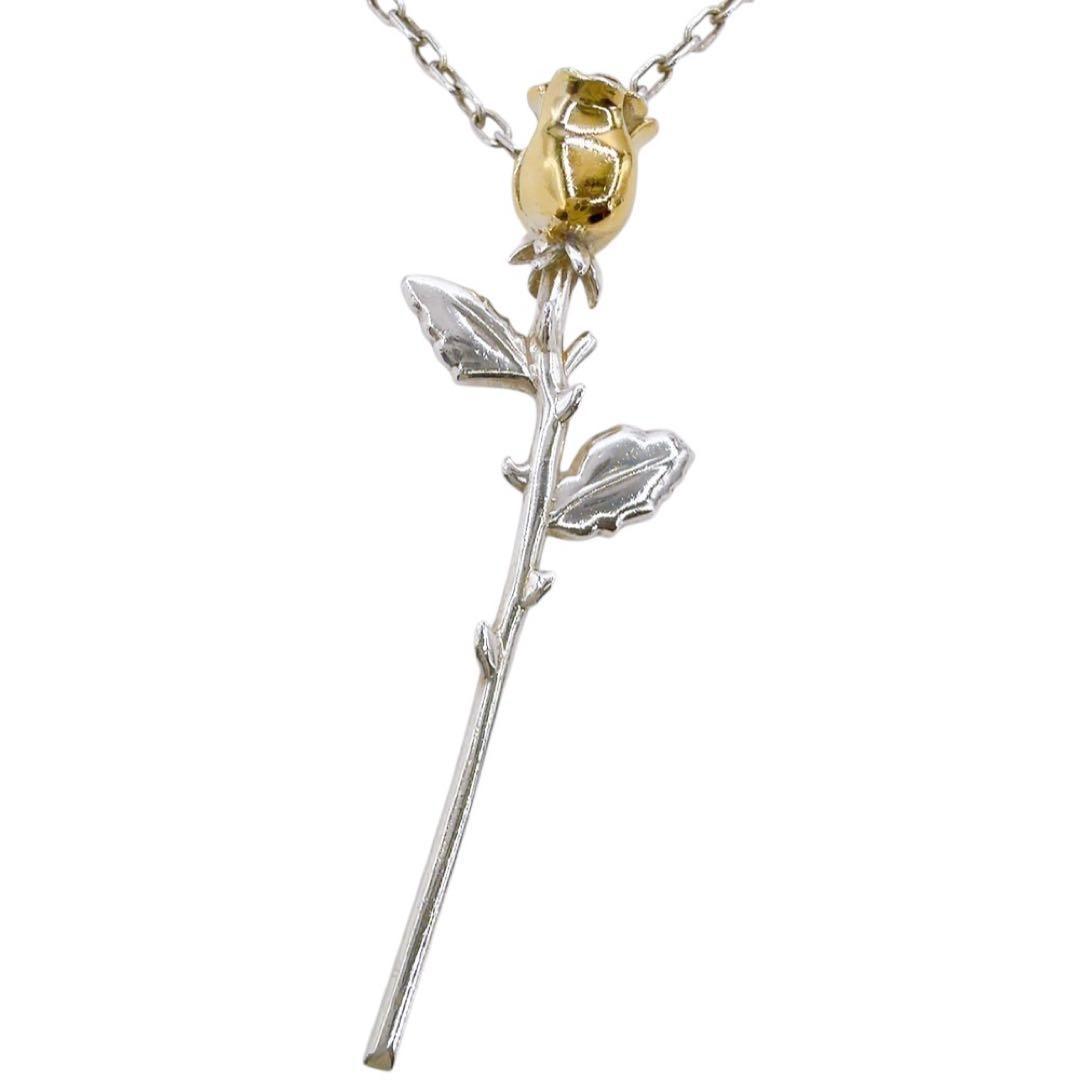 【美品】アンブッシュ ローズ ネックレス シルバー 925 日本製 箱付き 刻印