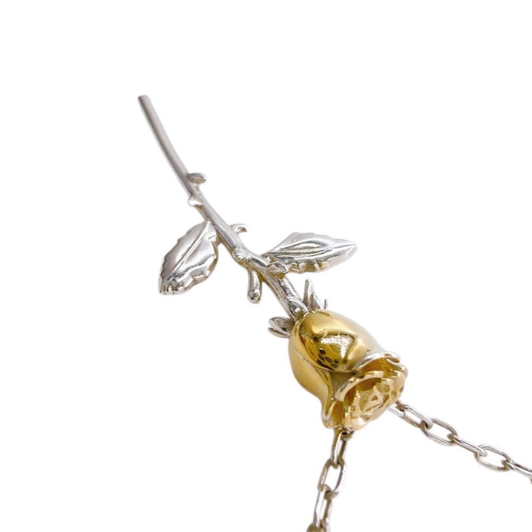 【美品】アンブッシュ ローズ ネックレス シルバー 925 日本製 箱付き 刻印