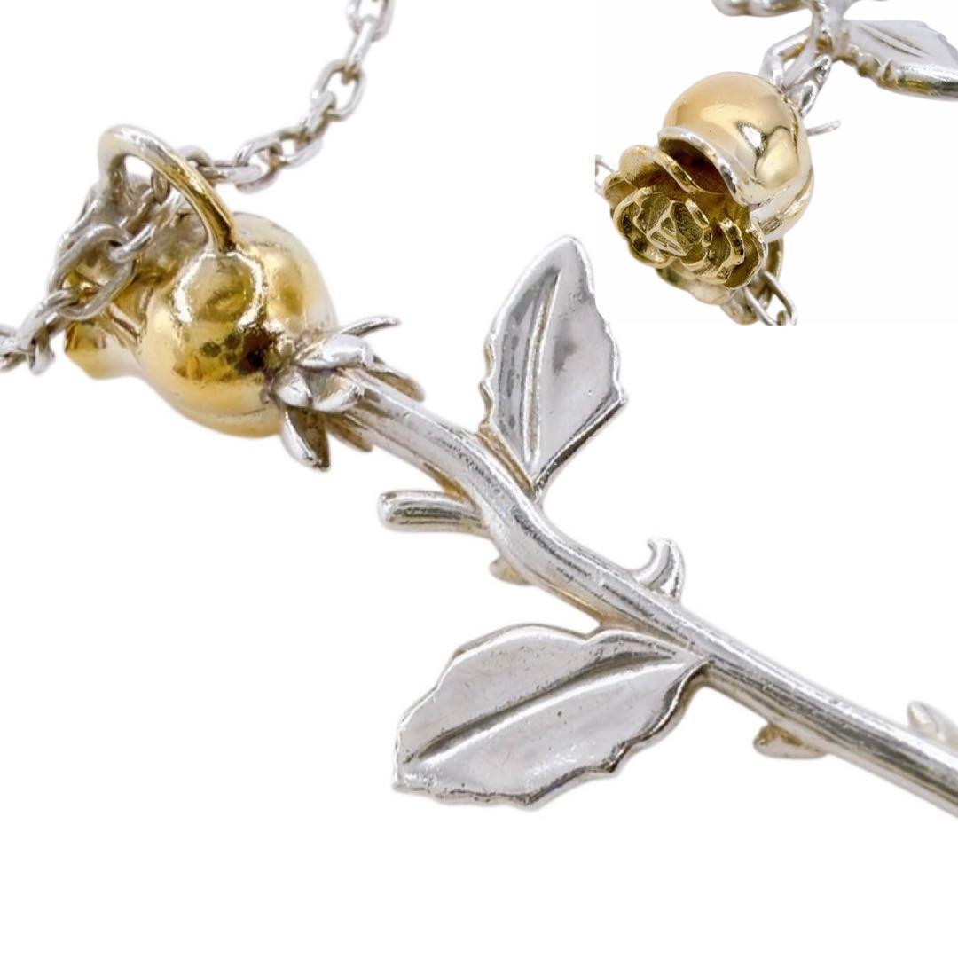 【美品】アンブッシュ ローズ ネックレス シルバー 925 日本製 箱付き 刻印