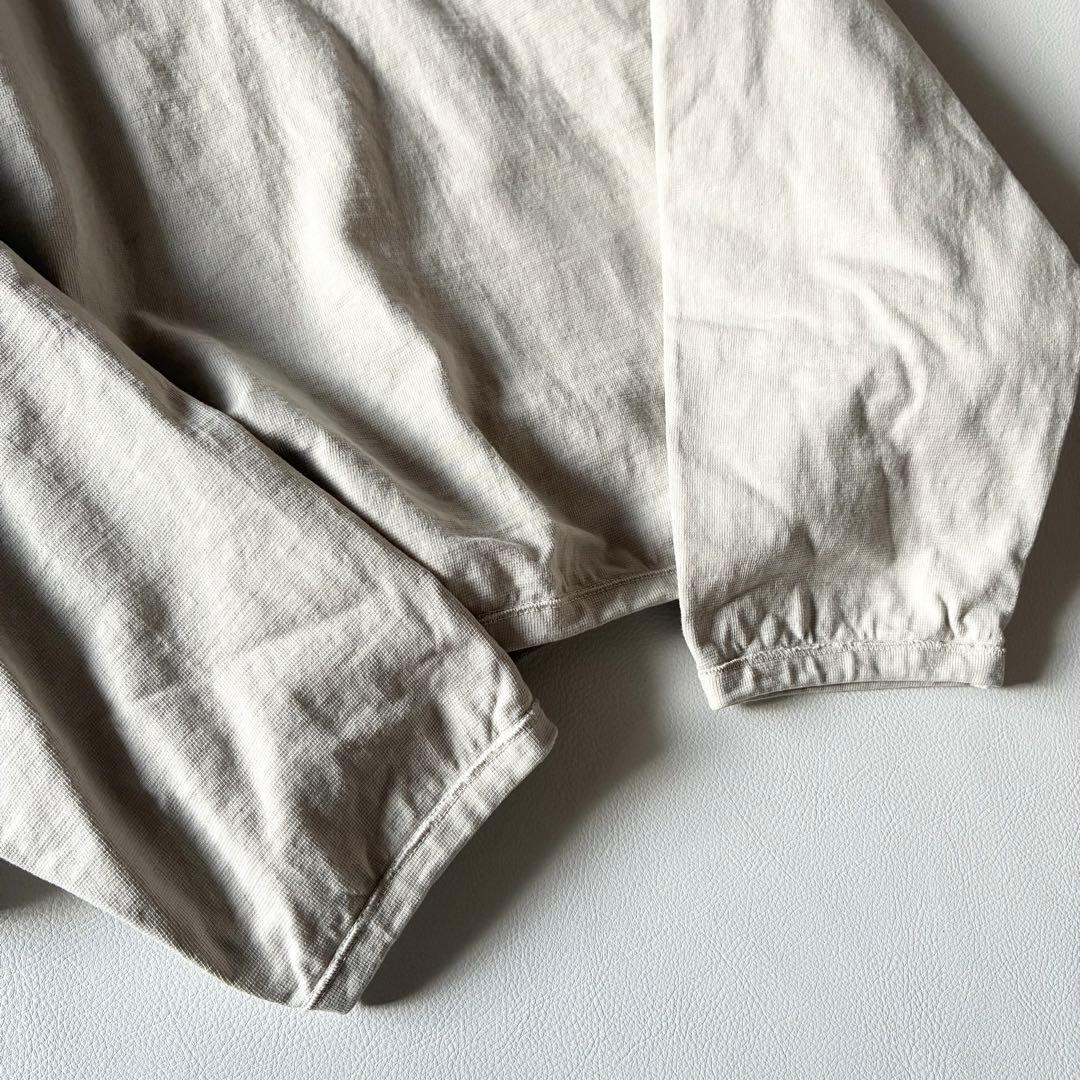 45R　現行　でこぼこ天竺の908アウターTシャツ　刺繍入　アンティークホワイト