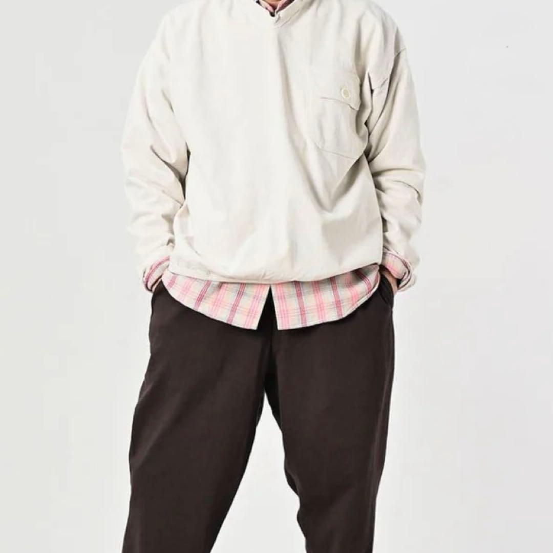 45R　現行　でこぼこ天竺の908アウターTシャツ　刺繍入　アンティークホワイト