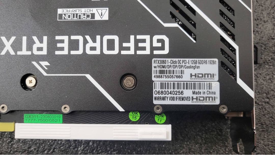 玄人志向　galakuro gaming rtx3060