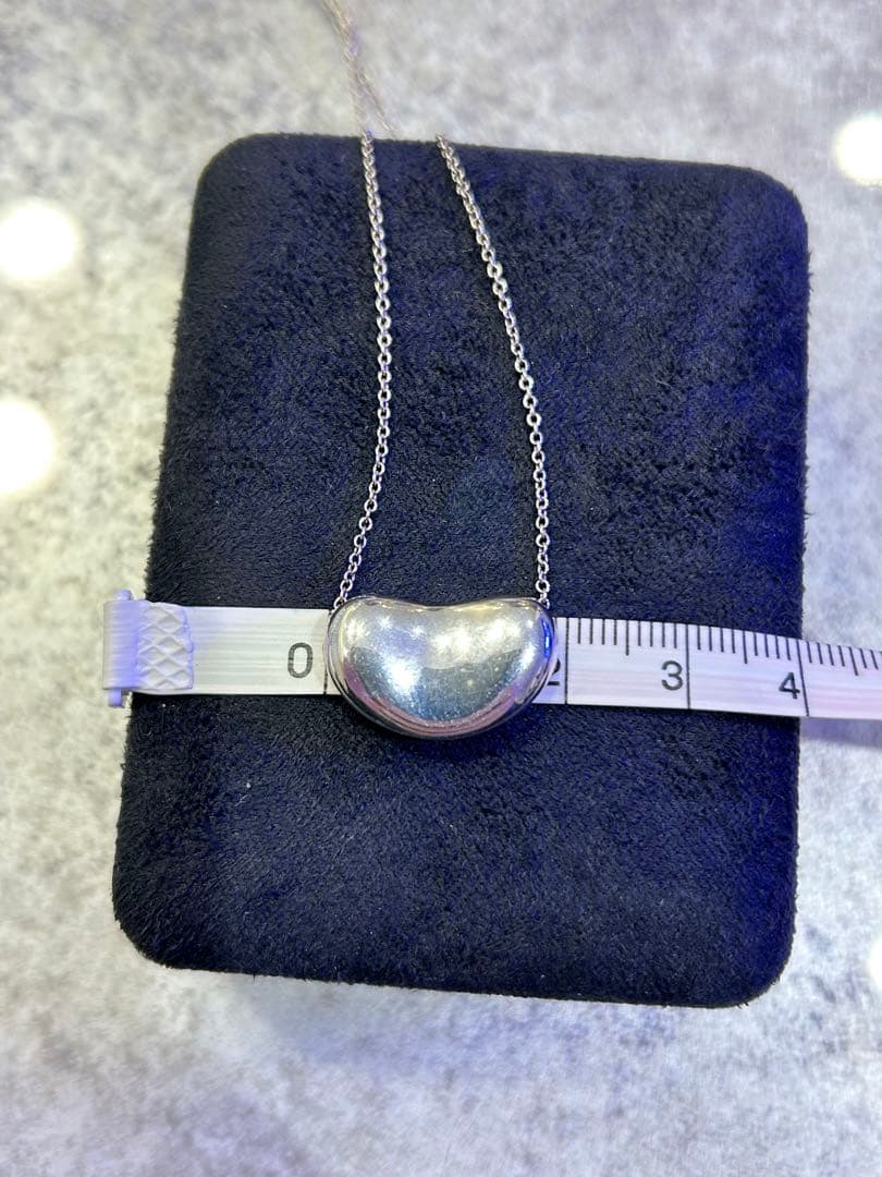 美品✨TIFFANY ティファニー　ビーンズ シルバーネックレス　40cm