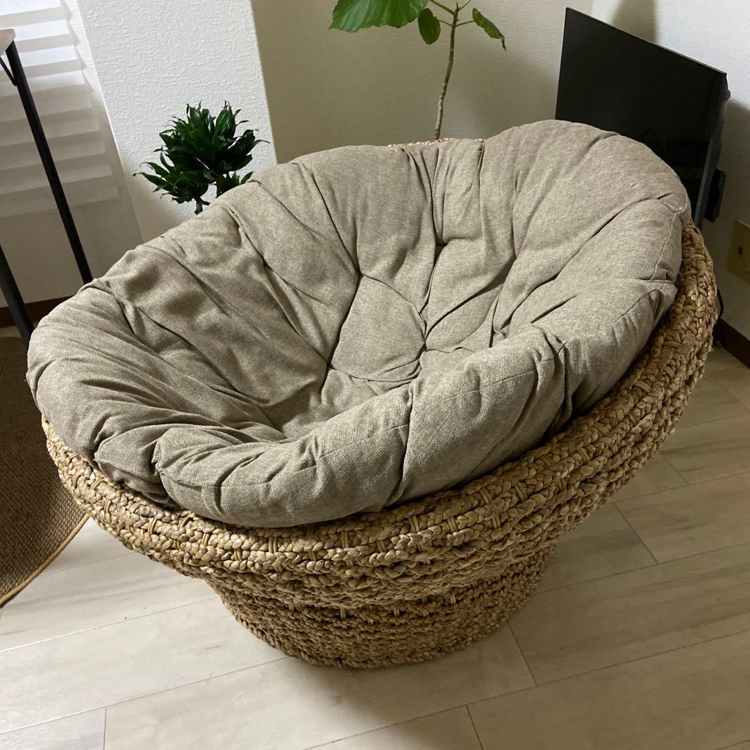 パパさんチェアーウォータヒヤシンス円形 1人掛けソファ- 送料込み