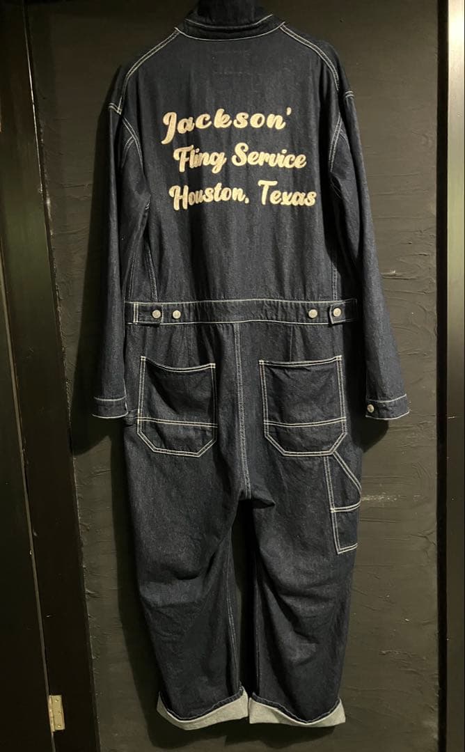 HOUSTON ヒューストン デニム オールインワン つなぎ Mサイズ！