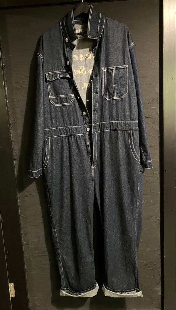 HOUSTON ヒューストン デニム オールインワン つなぎ Mサイズ！