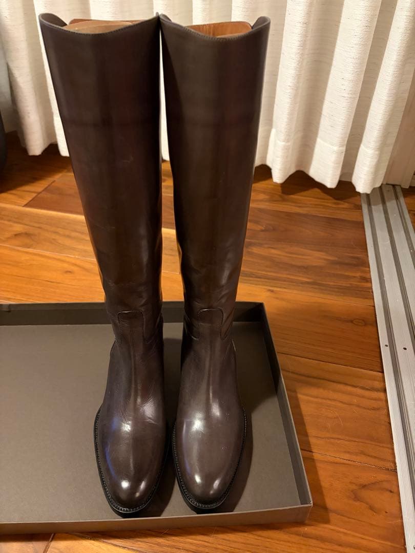 SARTORE ブーツ サルトル バック クロス　35 1/2 グレーブラウン