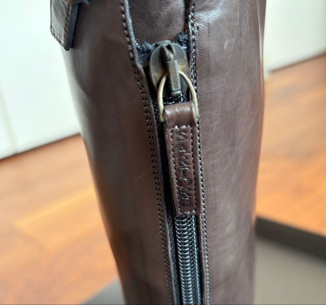 SARTORE ブーツ サルトル バック クロス　35 1/2 グレーブラウン