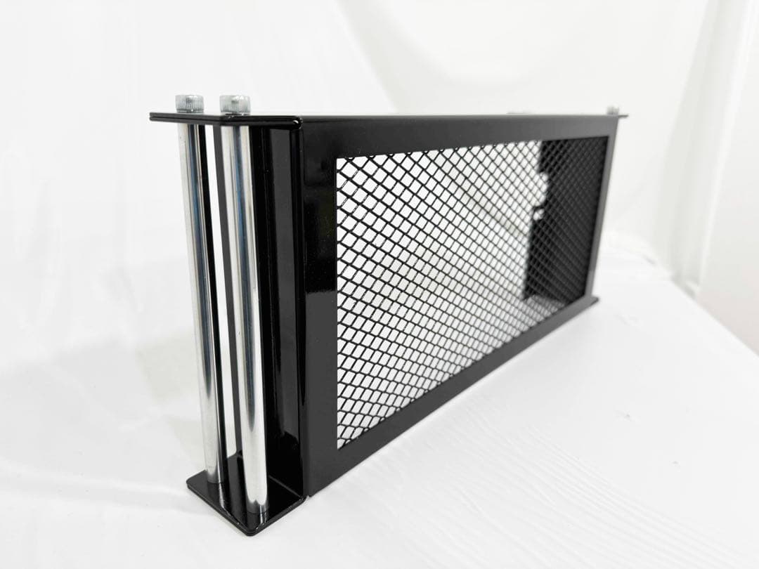 ラジエーターカバー　ジェイド250　オイルクーラー風　かっぺ　ブラック　パール入