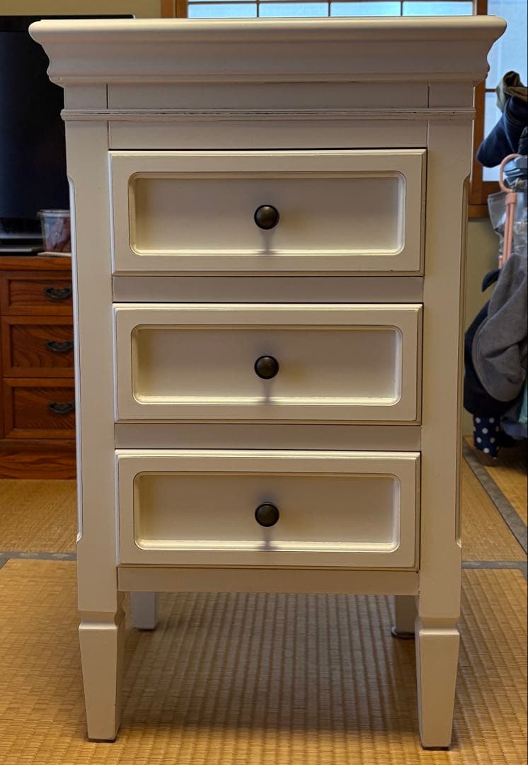 スリムチェスト　デュエット　アンティークホワイト