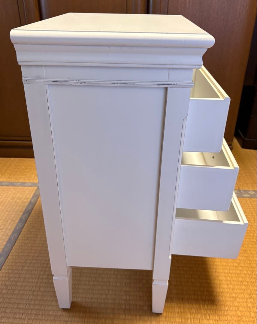 スリムチェスト　デュエット　アンティークホワイト