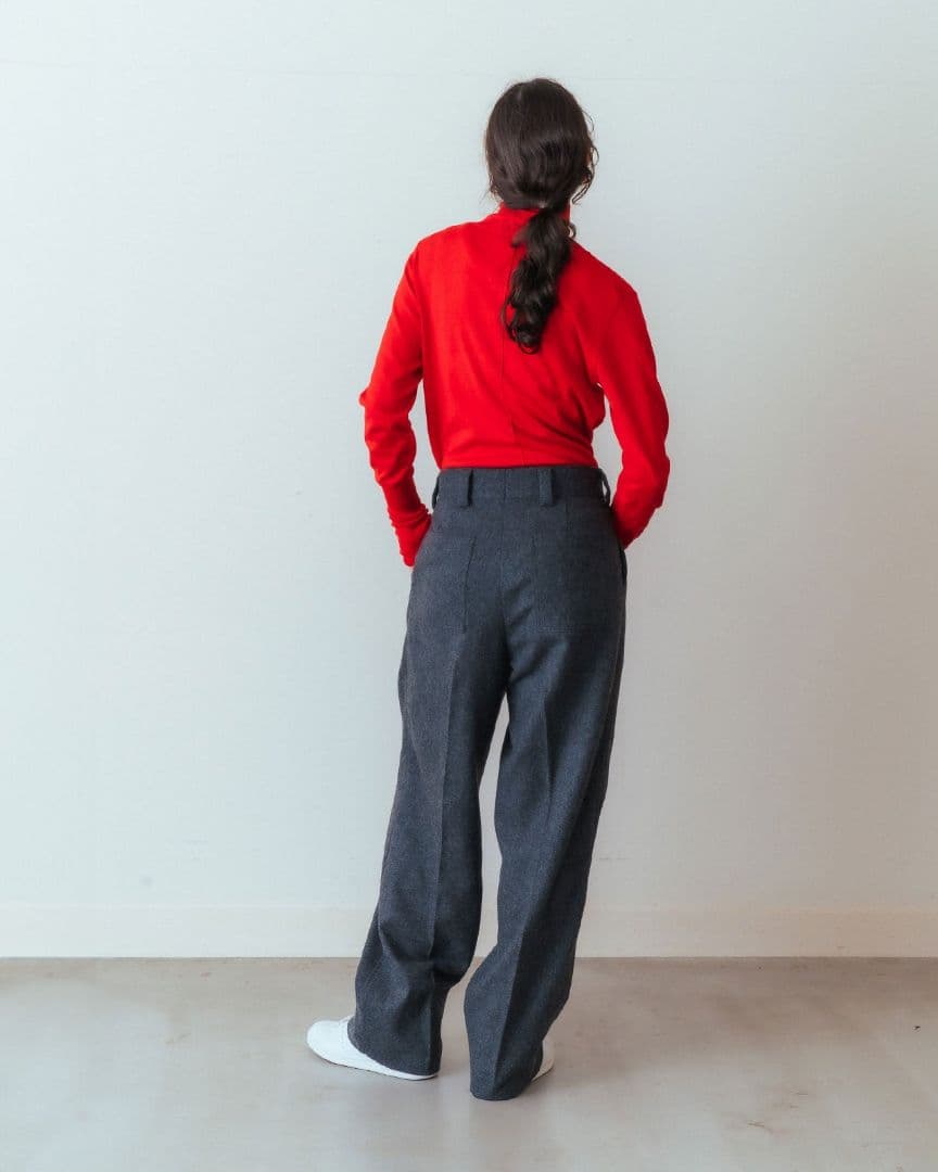 パンツ WOOL FLANNEL TOMBOY PANTS 34