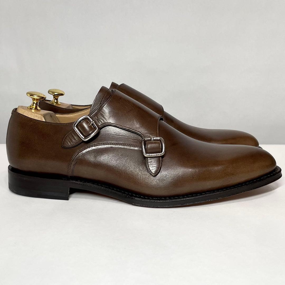 【新品同様✨️】BALLY バリー ダブルモンク ブラウン US9EEE 革靴