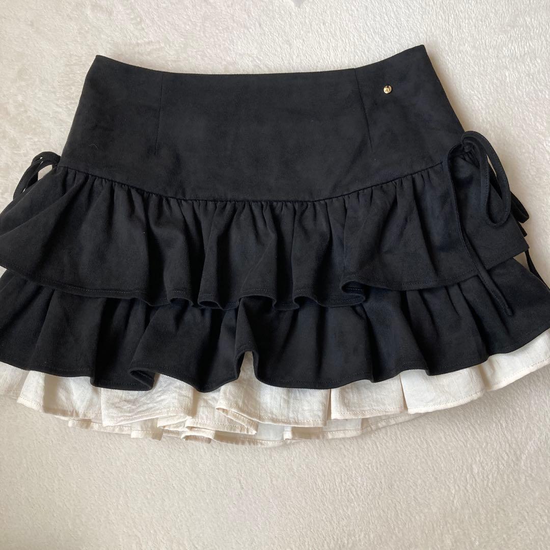 ANDMARY Mel gather skirt black Ｍサイズ