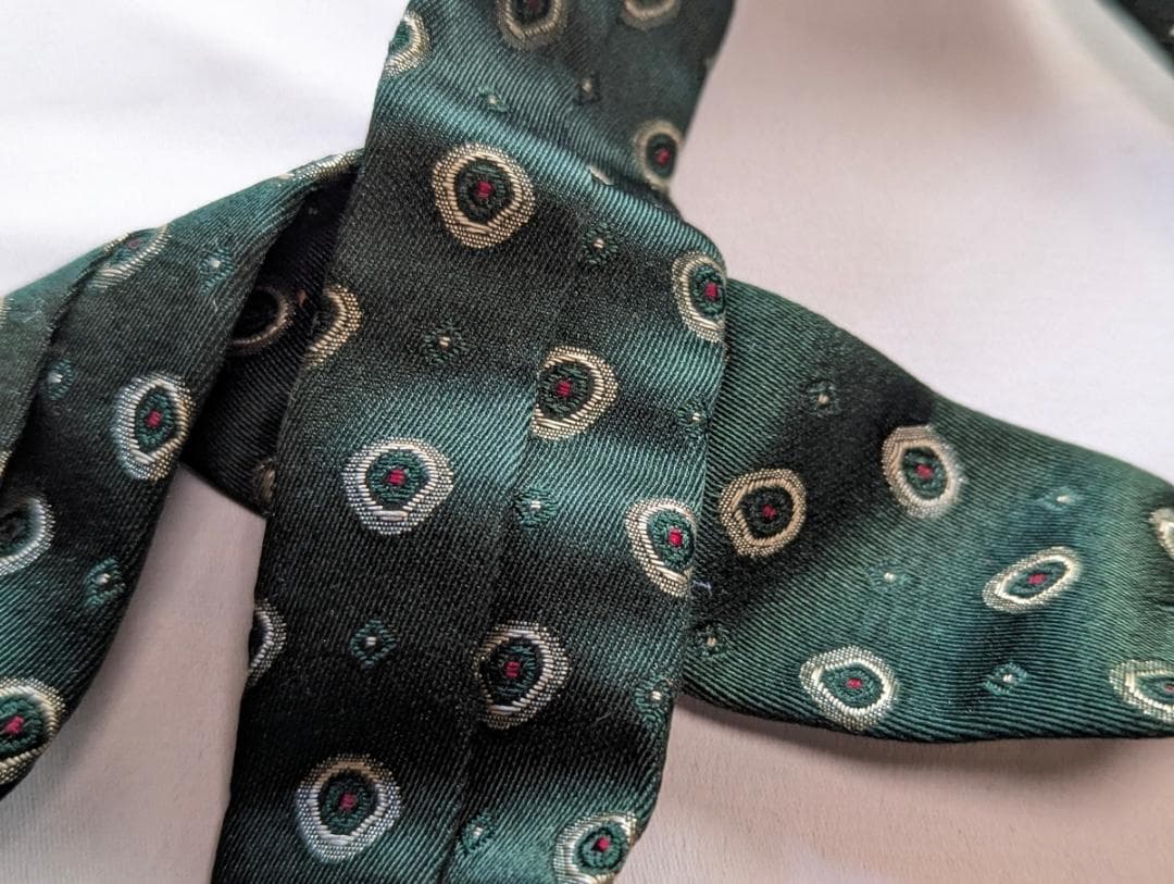 ポロラルフローレン ヴィンテージ アメリカ製シルクサスペンダー グリーン