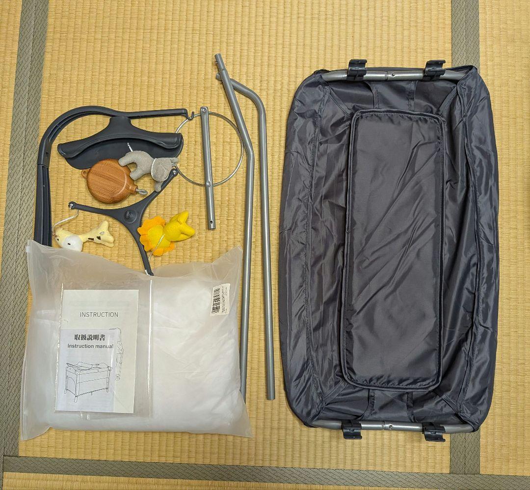 【ほぼ新品】Wondc ベビーベッド プレイヤード ベビーサークル 折りたたみ