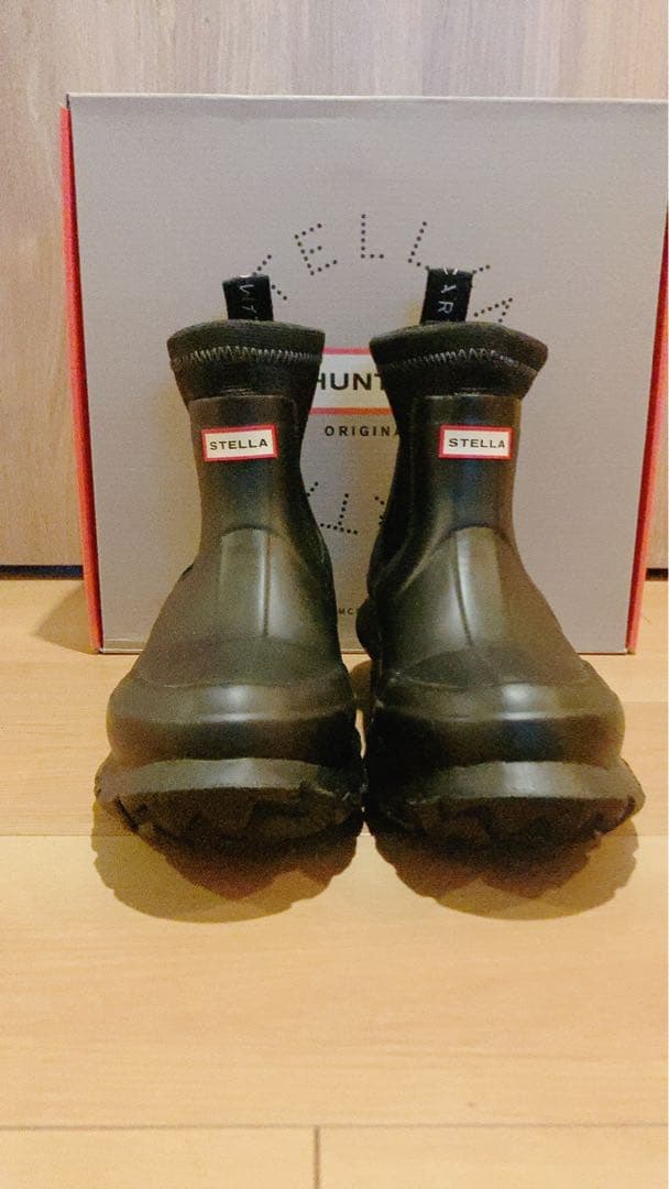 Stella McCartney × HUNTERレインブーツ　ブラック