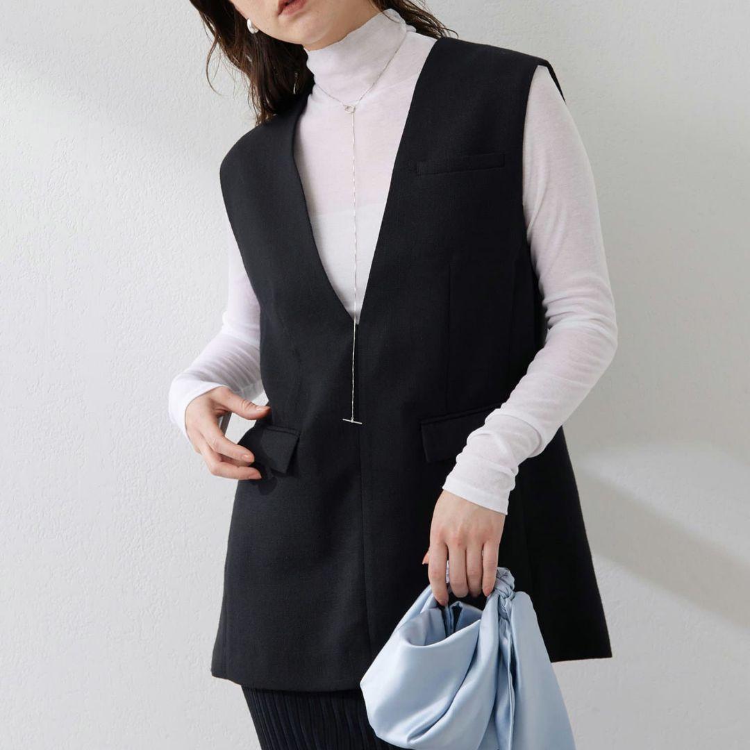 【人気】ウィムガゼット ジュートライク Vネック プルオーバージレ 25SS 黒